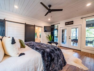 This Master Suite gives guests direct access to the covered deck.