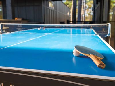 Ping pong table on the deck.