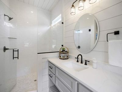 Huge walk-in shower in the private bathroom.
