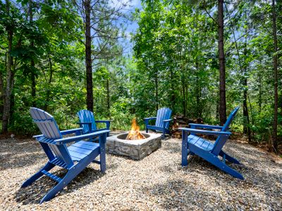 Off the deck is the fire pit with seating for 4!