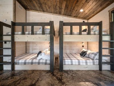 Queen-over-Queen bunk beds!