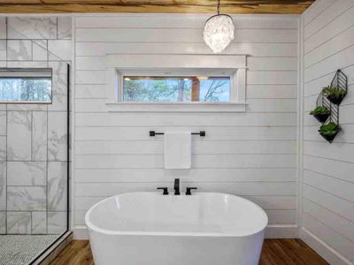 Oversized soaking tub!
