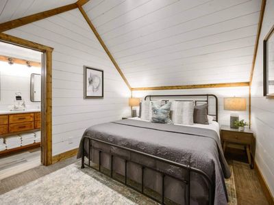 Upstairs private King Suite!