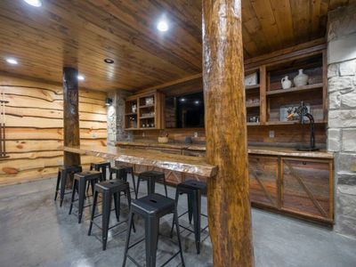 Bar seating in the game room!