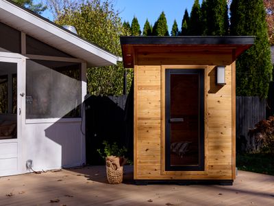 Private sauna for a relaxing, spa- like experience