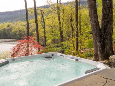 Lake and ridge views from the hot tub.