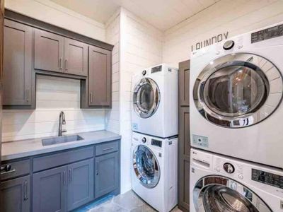 Double washers and dryers are also found on the main floor!