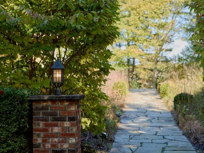 The welcoming front entry to the home.