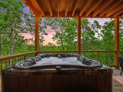 The hot tub is a perfect place to end your day.