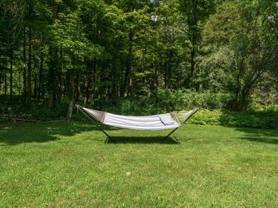 Laze in the sun on the hammock at Todd Hill.