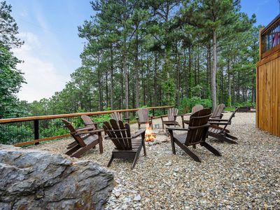 The fire pit out back is the perfect spot for s'mores!