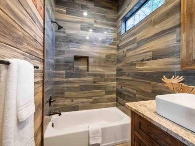 A shower/tub combo.