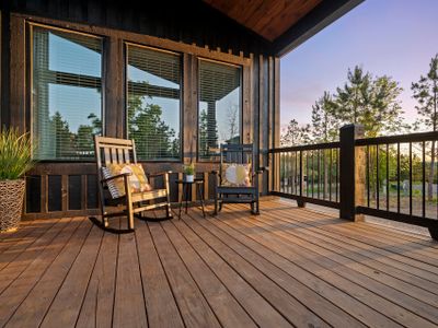 Rocking chairs to enjoy your coffee in the mornings!