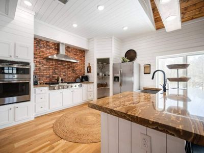 Fully equipped kitchen with appliances needed for cooking meals!