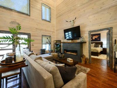 A King Suite is connected to the living room.