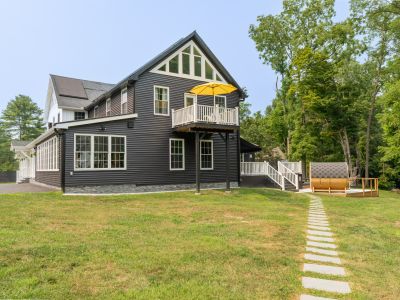 Looking from the pool towards the house.