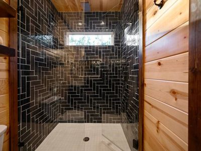 A walk-in shower!