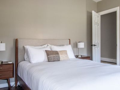 The large and light-filled primary bedroom