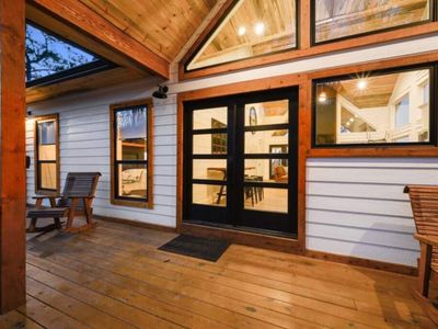 The front porch with rocking chairs!