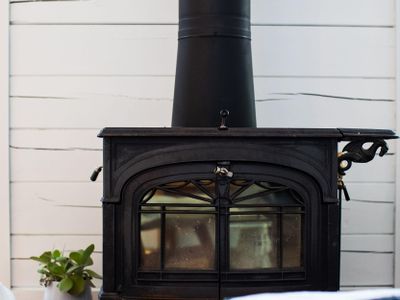 Wood stove in LR