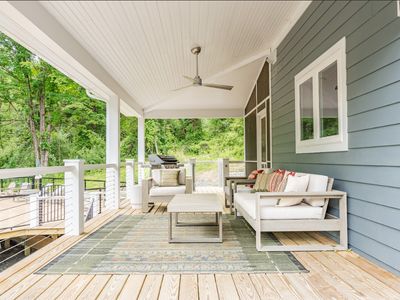 Covered section of the deck means you can enjoy the outdoors rain or shine!