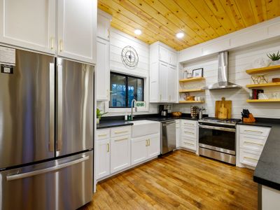 The kitchen has updated appliances and plenty of counter space!