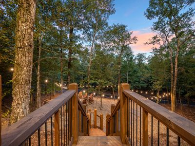 Outdoor games include-cornhole, horseshoes, and foosball.