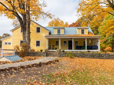White Tail Farmhouse is located in Stone Ridge, surrounded by nature on 7 acres to explore. The home has preserved the historical character of its 1800’s roots.