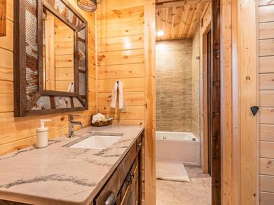 The sink and shared bath/shower.