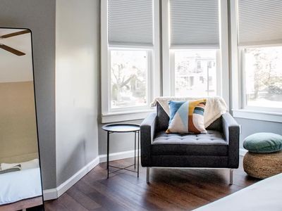 Lounge area in the primary bedroom