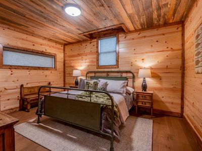 Upstairs King Bedroom with cozy vibes for your best sleep.