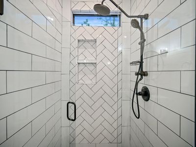 Walk-in shower in the private Master bath.