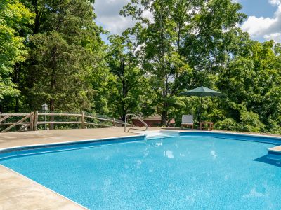 Cool blue waters and warm blue skies.