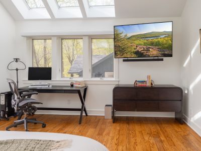 Work remotely or enjoy a movie in bed.