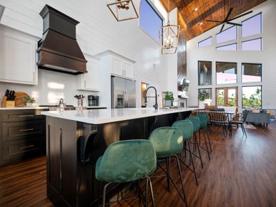 The kitchen is the first thing you experience with this open floor plan!