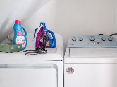 our laundry room is located on the main floor