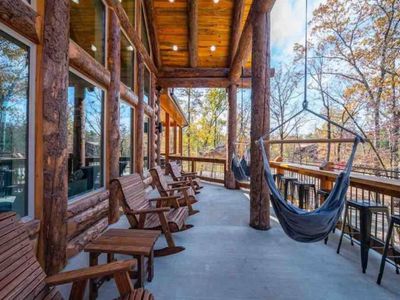Second story balcony with amazing views of the creek!
