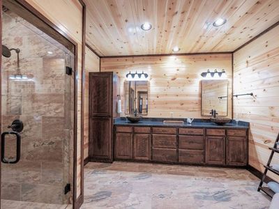 Double vanities in the private bathroom.
