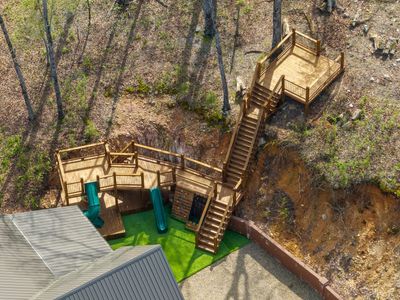 Birds eye view of the playscape!