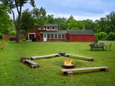 Enjoy a dinner outdoors and end the day with s'mores at the firepit