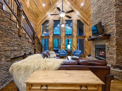 As you enter you are welcomed by the lodge room!