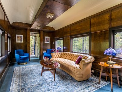 Enjoy views of the forest from the couch!