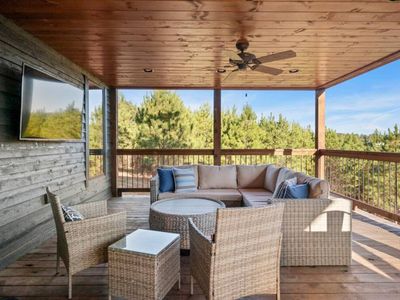 Main level brings you the covered patio.