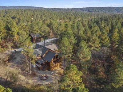 Aerial stunning views of Yellowstone Lodge.