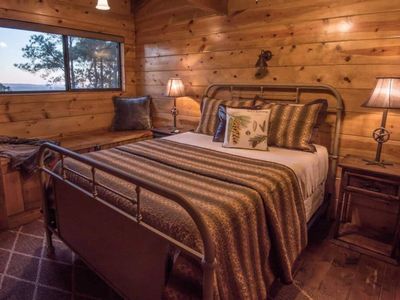 This Queen Bedroom (4/4 rooms upstairs). Shares a full bath.