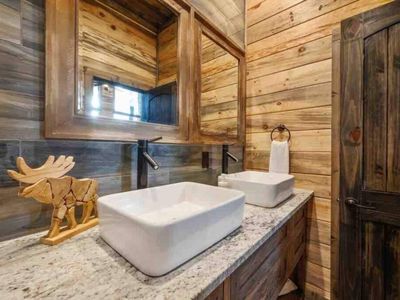 Double vanity in the private bath!
