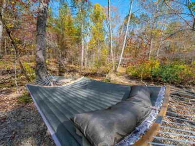 Hammocks can be found outside.