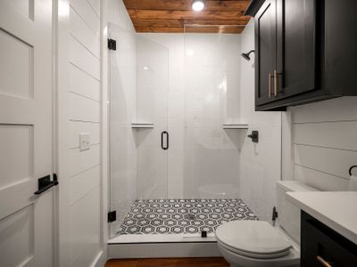 Walk-in shower.