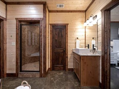 Walk-in shower.