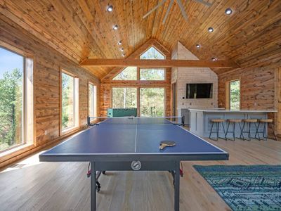 Ping pong and foosball in this extra game room!